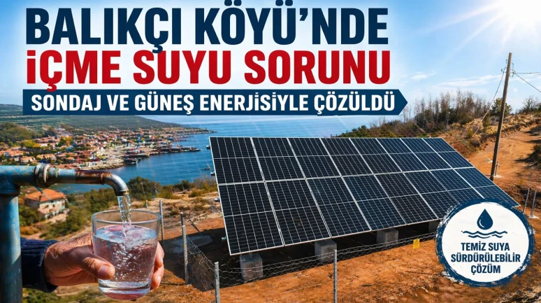 Balıkçı Köyü’nde İçme Suyu Sorunu Sondaj ve Güneş Enerjisiyle Çözüldü