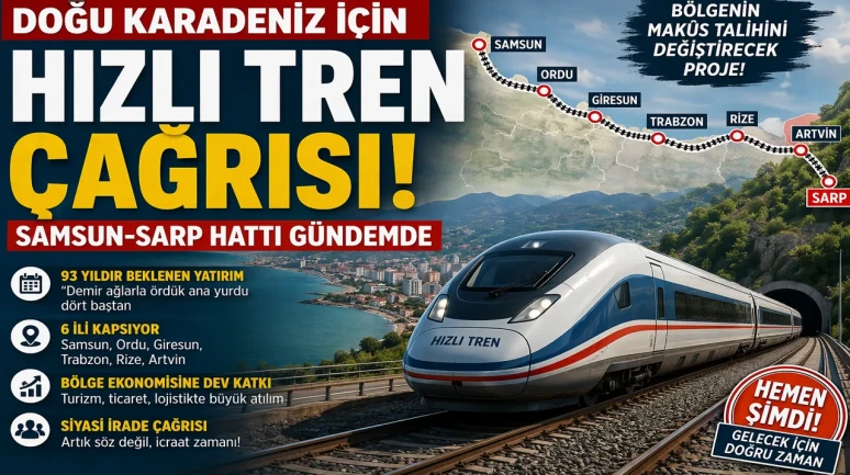 Doğu Karadeniz İçin Hızlı Tren Çağrısı: Samsun-Sarp Hattı Gündemde