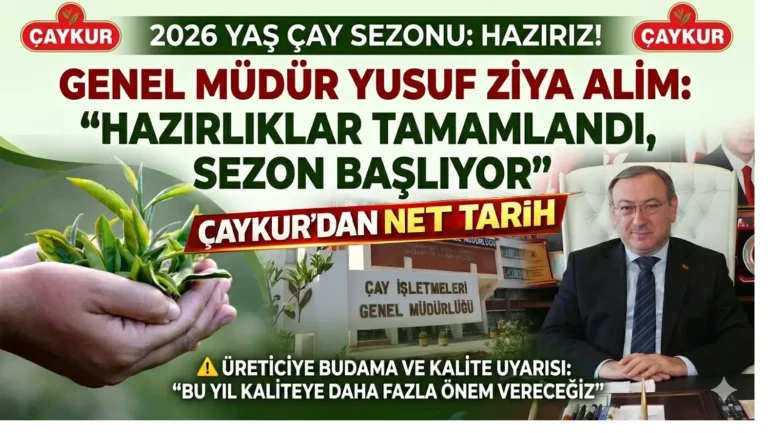 Çay Sezonu 15 Mayıs’ta Başlıyor