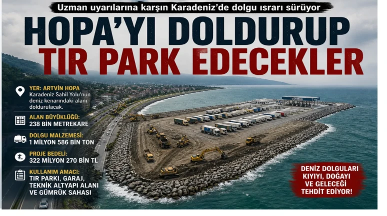 Hopa’da 238 Bin Metrekarelik Deniz Dolgusu Planı: TIR Parkı Ve Gümrük Sahası Sapılacak