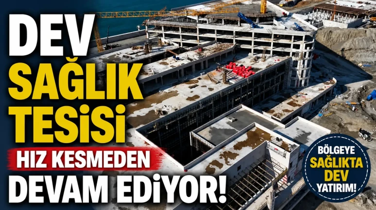Rize'nin dev projelerinden biri olan Rize Şehir Hastanesi inşaatında kaba inşaat büyük ölçüde tamamlanırken, ince işçilik ve teknik imalatlar yoğun şekilde devam ediyor.