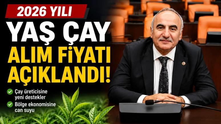 2026 Yılı yaş çay alım fiyatı açıklandı