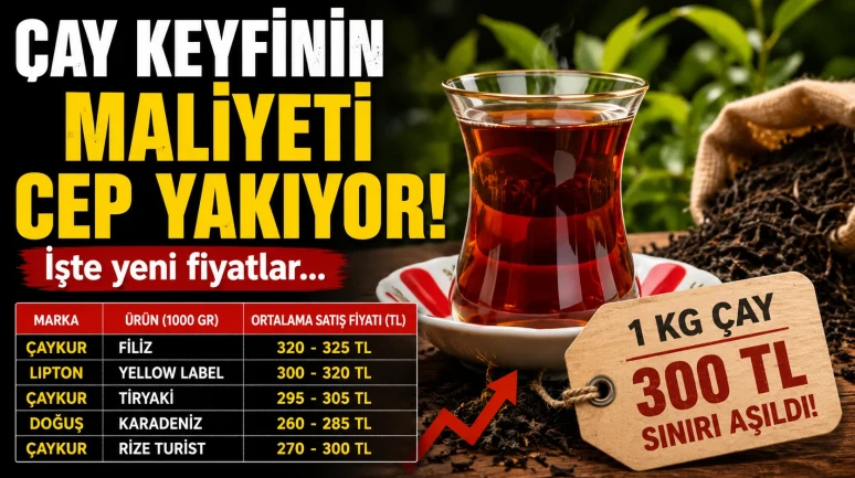 Çay Fiyatları Yeniden Gündemde: Kuru Çayda 300 TL Sınırı Aşıldı