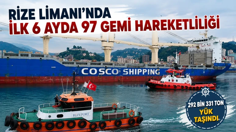 Rize Limanı'nda İlk 6 Ayda 97 Gemi Hareketliliği