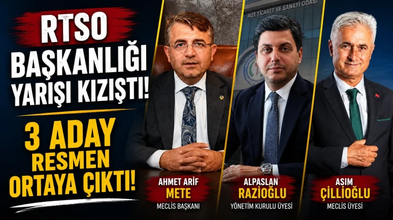 RTSO Başkanlığı Yarışı Kızıştı! Rize Ticaret ve Sanayi Odası'nda 3 Aday Resmen Ortaya Çıktı