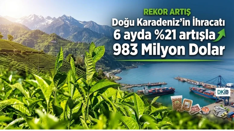 Doğu Karadeniz'in ihracatı 6 ayda %21 artışla 983 milyon dolara ulaştı!
