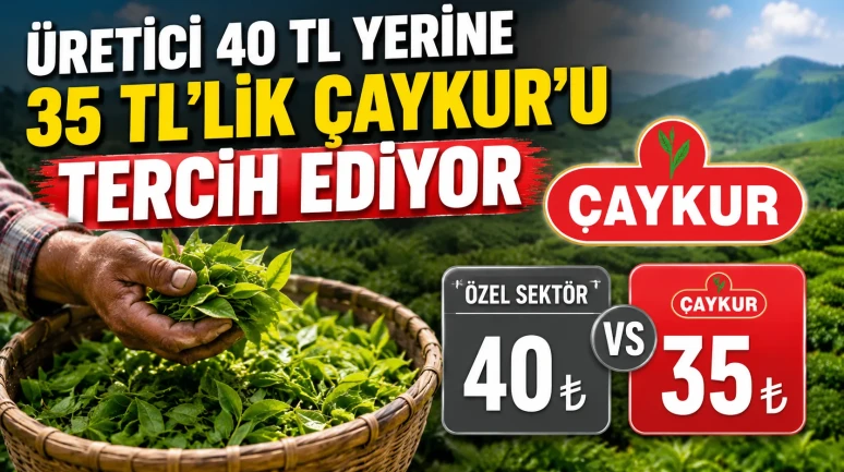 Üretici 40 TL Yerine 35 TL'lik ÇAYKUR'u Tercih Ediyor