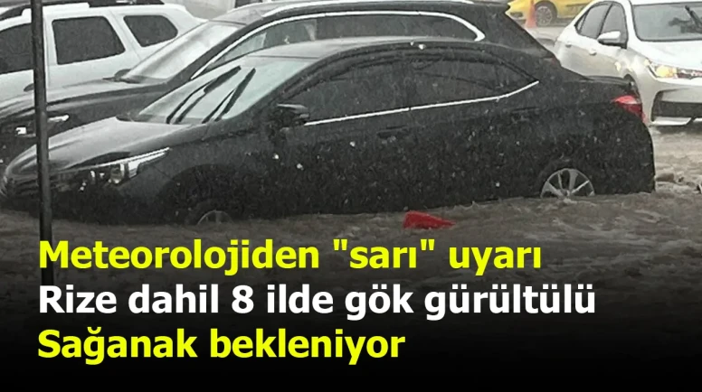 Meteorolojiden "sarı" uyarı: Rize dahil 8 ilde gök gürültülü sağanak bekleniyor