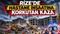 RİZE'DE HASTANE İNŞAATINDA KORKUTAN KAZA