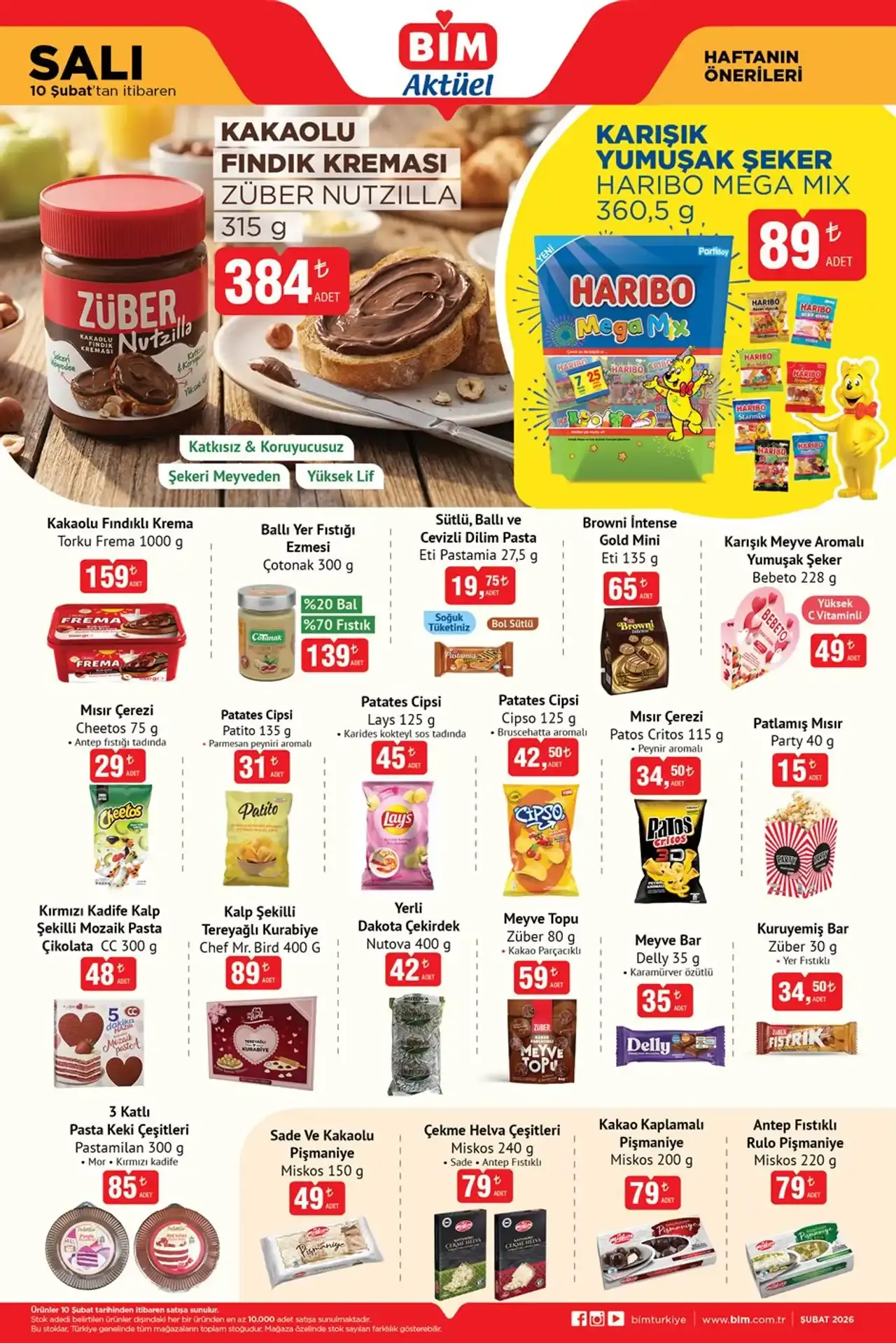 BİM 10 Şubat Kahvaltılık İndirimleri