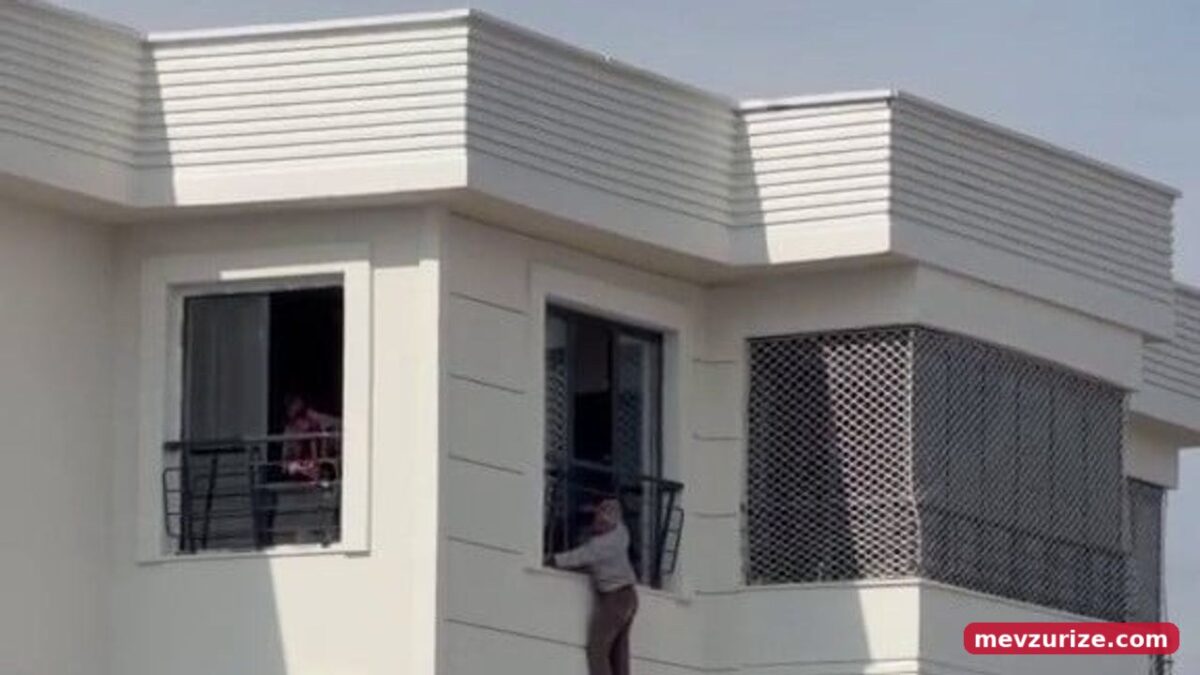 Adıyaman Yeni Mahalle'de pencere dışından tehlikeli çalışma görüntüsü