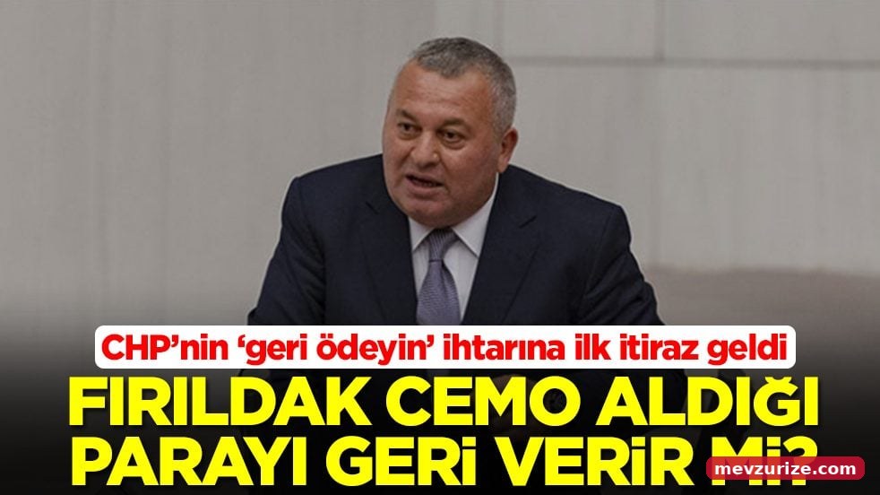 CHP’nin ‘geri ödeyin’ ihtarına ilk itiraz geldi: Fırıldak Cemo aldığı parayı geri verir mi?