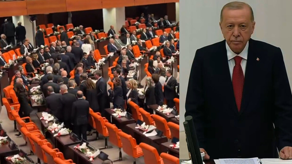 Erdoğan kendisi konuşurken YENİ Parti'nin Meclis'î terk etmesi hakkında ilk defa konuştu