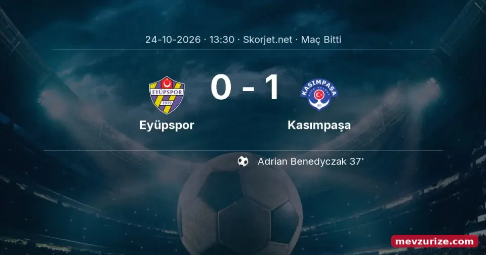 Eyüpspor 0-1 Kasımpaşa - Maç Sona Erdi