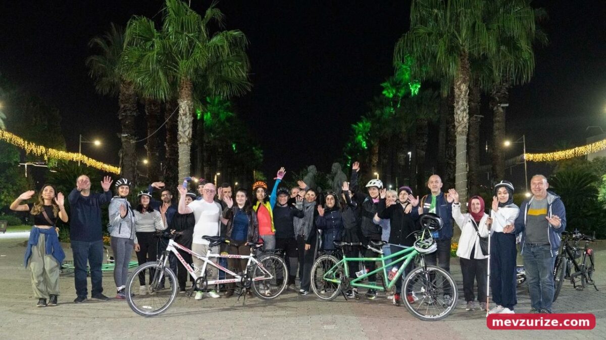 Görme engelliler Kültürpark’ta pedal çevirdi
