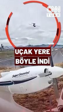 Havada Arızalanan Uçak Yola İndi! Bariyerlere Çarparak Durabildi