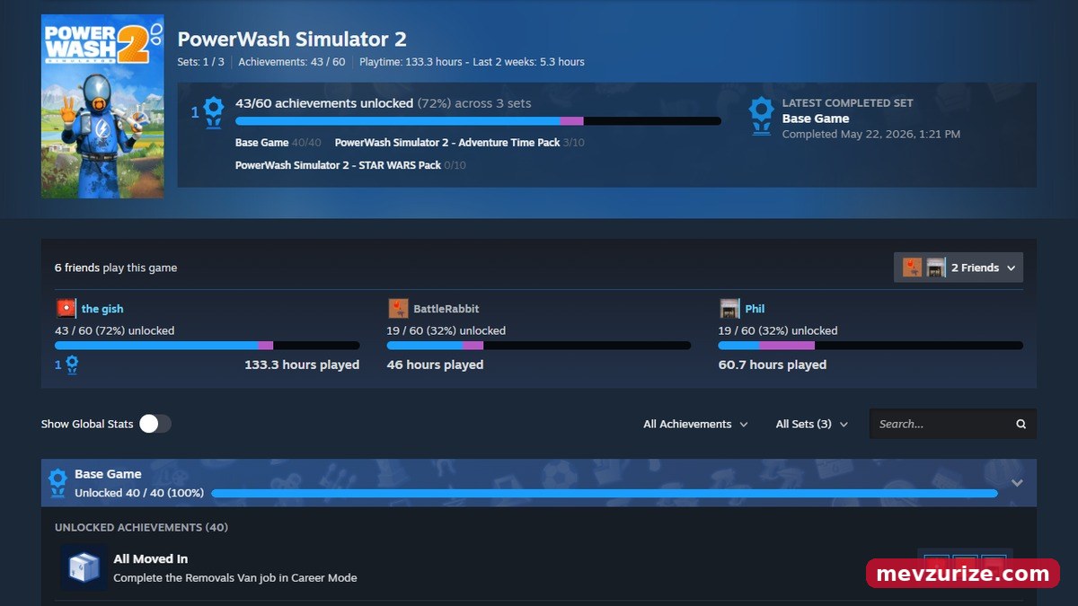 Steam'de PowerWash Simulator 2 başarım setleri